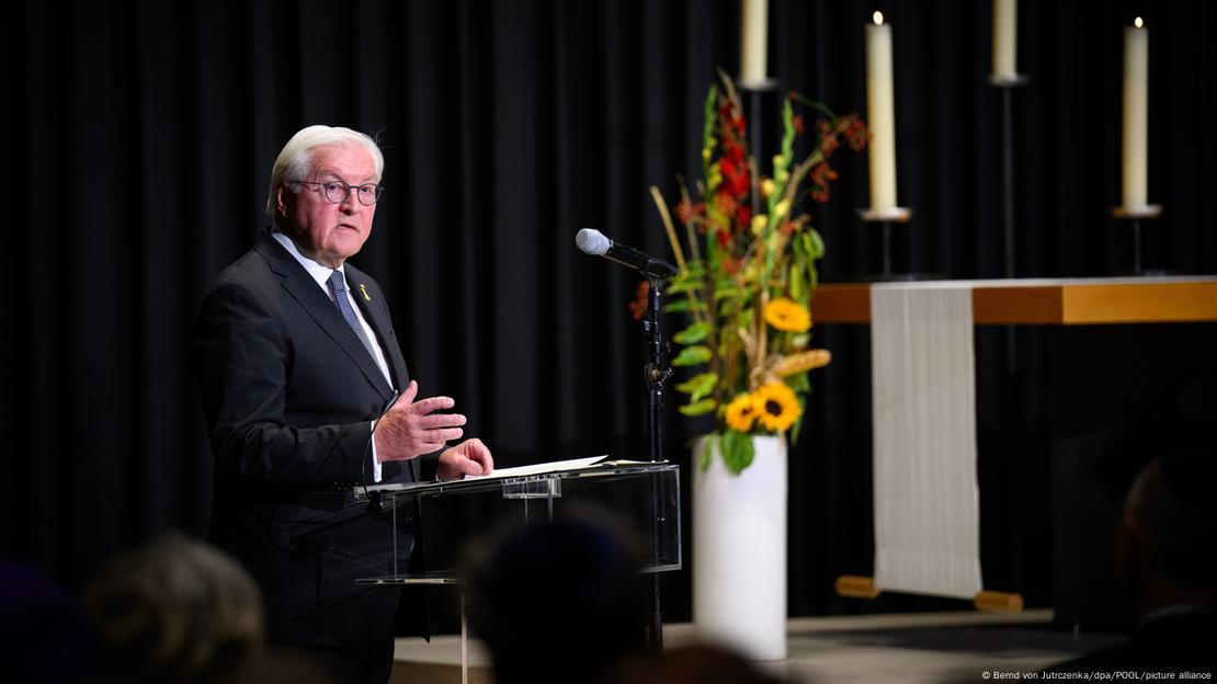 Presidenti Steinmeier gjatë një fjalimi për gjendjen në Izrael Presidenti Steinmeier gjatë një fjalimi për gjendjen në Izrael
