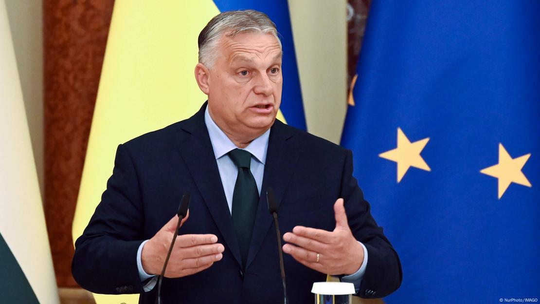 Viktor Orban gjatë një konference për shtyp
