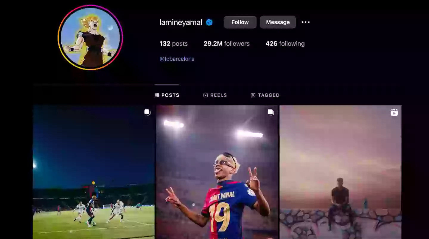 Profili i ri i Lamine Yamal në Instagram (Imazhi: Instagram)