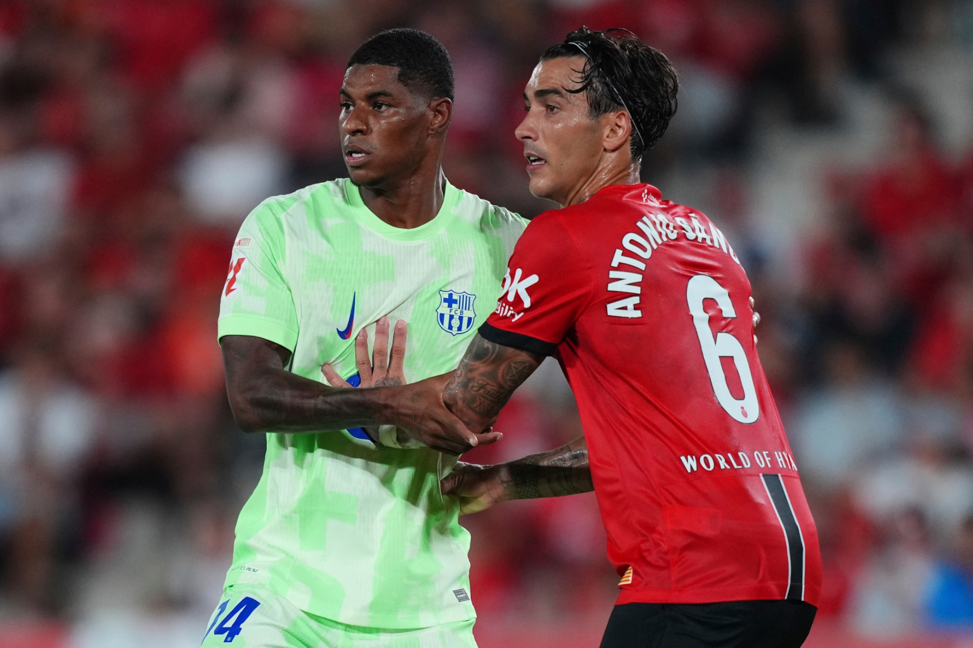 Rashford, en su debut en Mallorca.