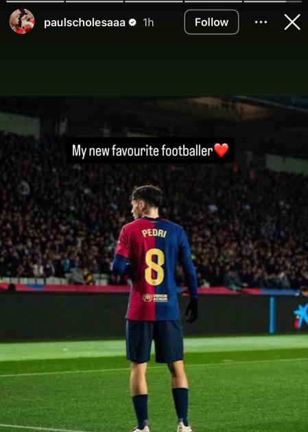 Esta fue la historia de Scholes en redes sociales
