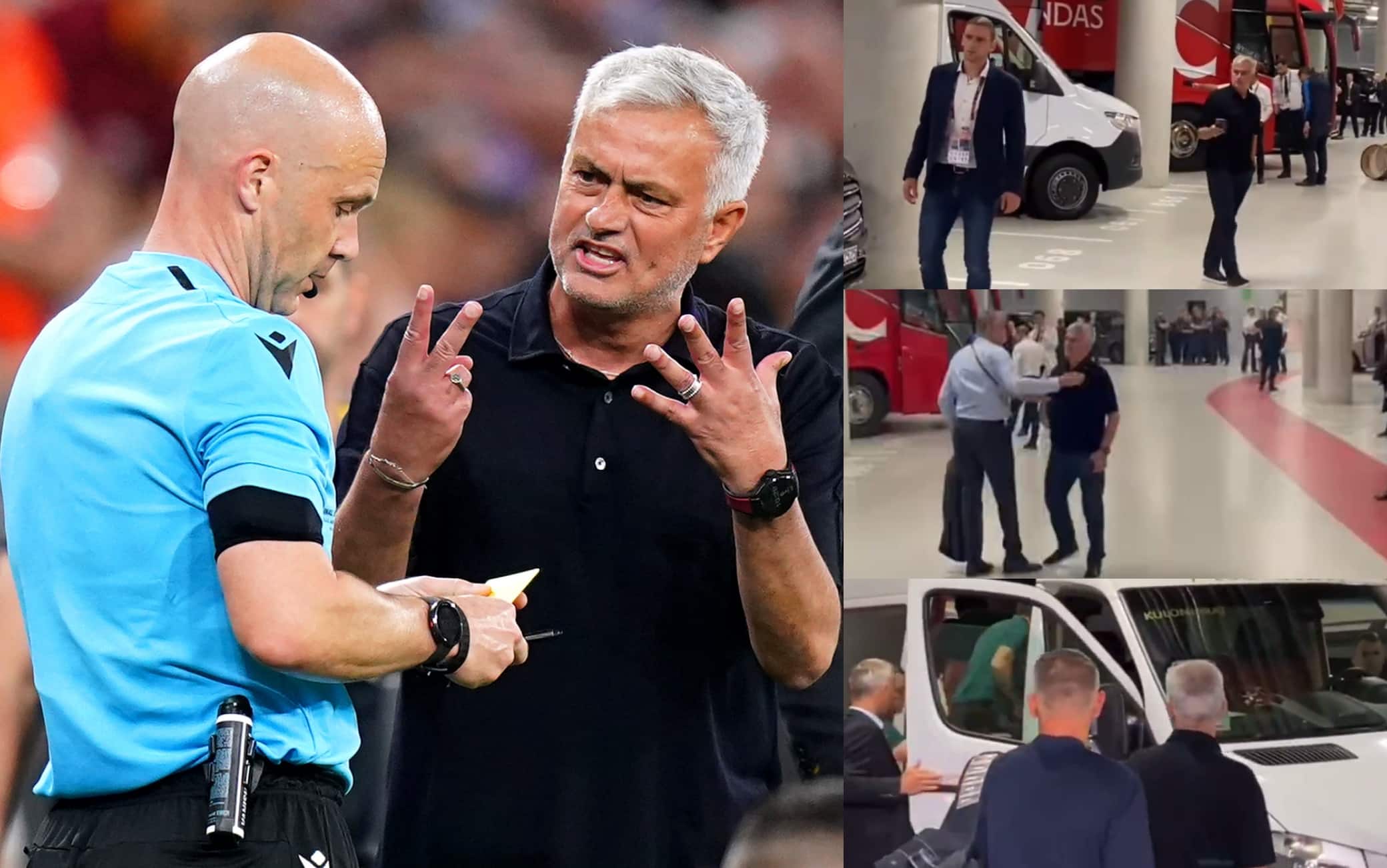 Mourinho contro arbitro Taylor per episodi di Roma Siviglia: 'Sei una disgrazia' | Sky Sport