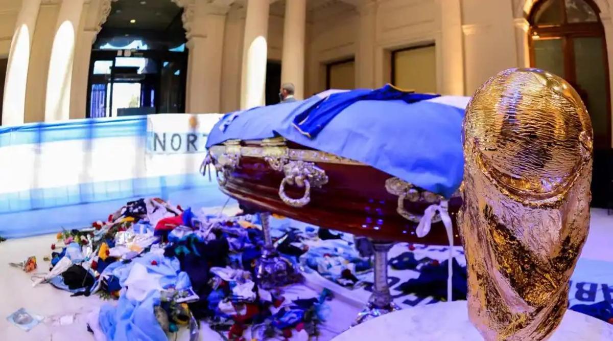 El velatorio de Maradona, en la Casa Rosada.