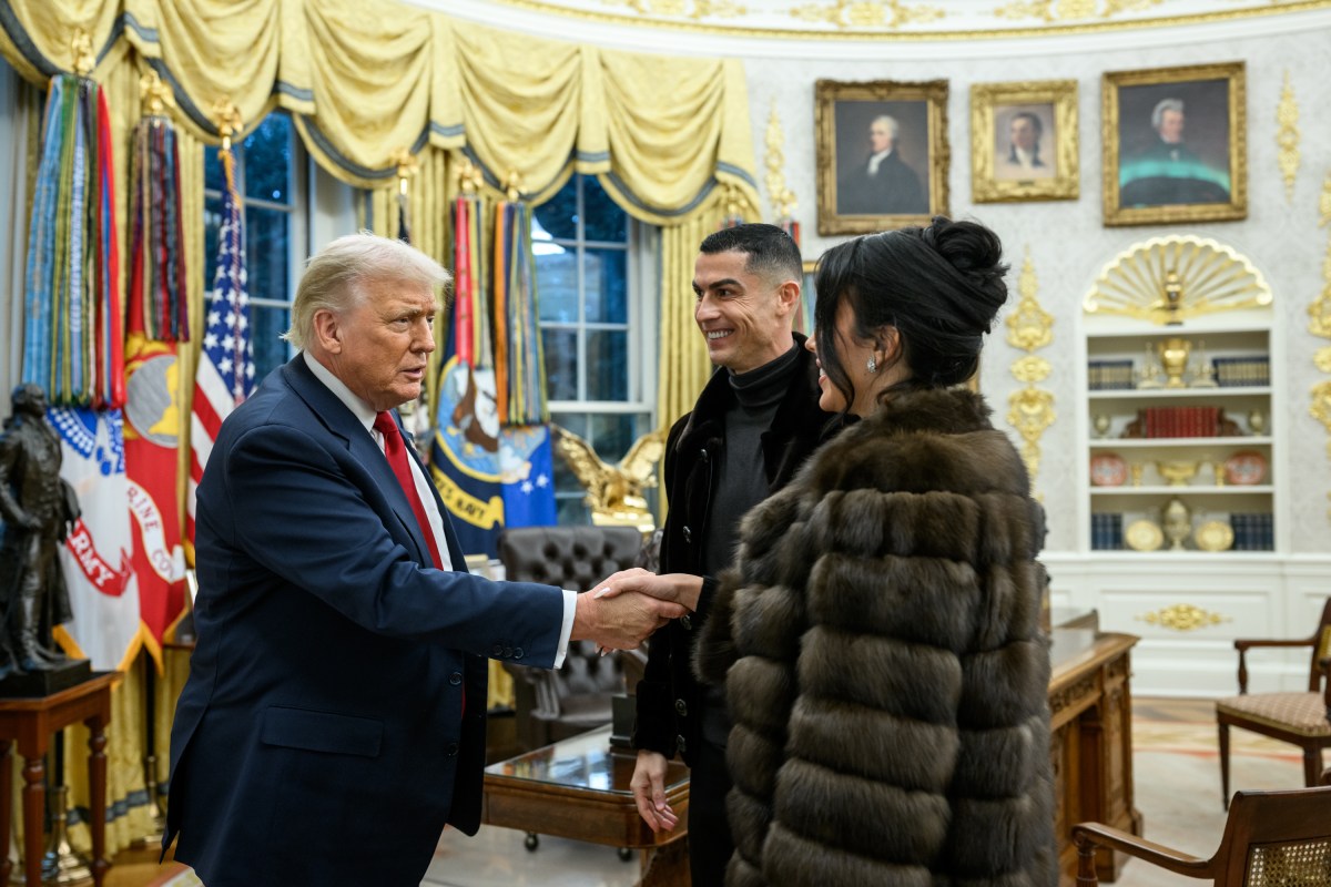 President Donald Trump meets with Cristiano Ronaldo in the Oval Office – The White House