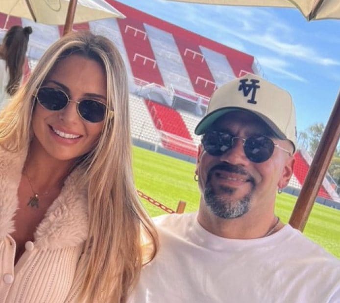 Juan Sebastian Veron e la sua compagna