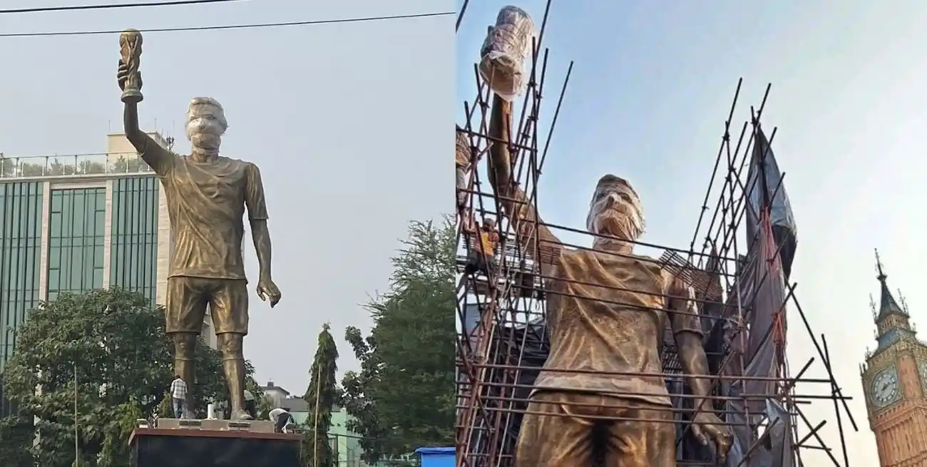 Construyeron una estatua de más de 20 metros para homenajear a Messi en India – Radio Rafaela