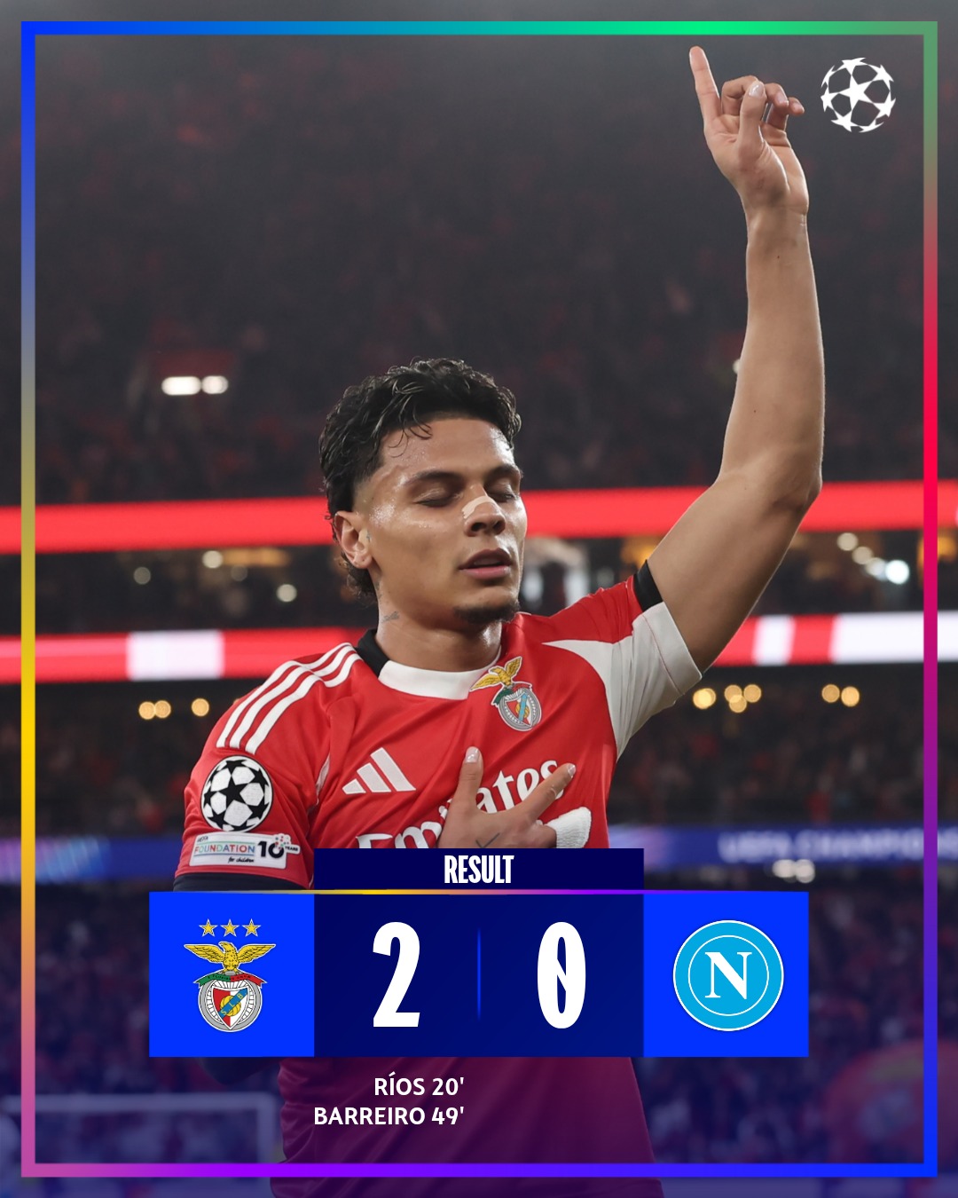 Mund të jetë një imazh i futboll, futboll dhe teksti që thotë "DATION -גו atos coopuHeR N RESULT 2 O RÍOS RÍOS20' 20' BARREIRO 49'"