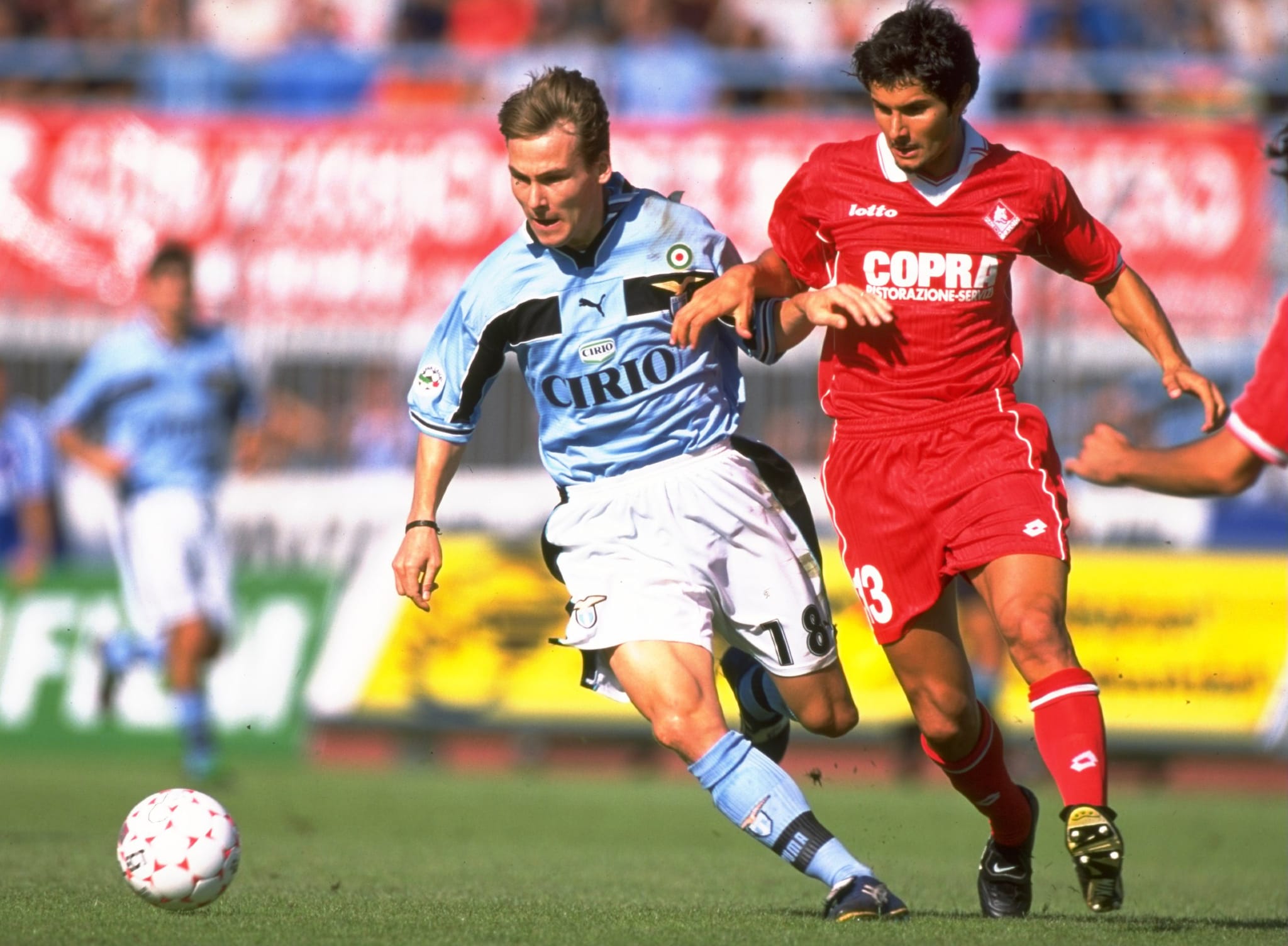Nedved con la maglia della Lazio.
