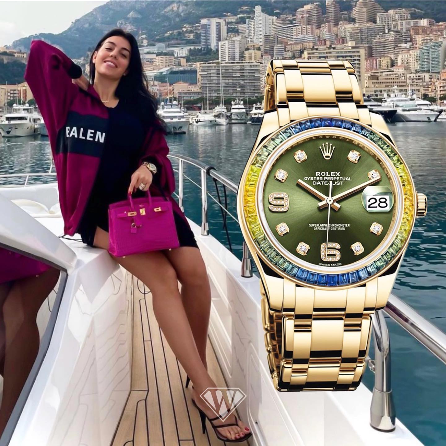 Georgina Rodriguez - Rolex Datejust Pearlmaster - Superwatchman.com