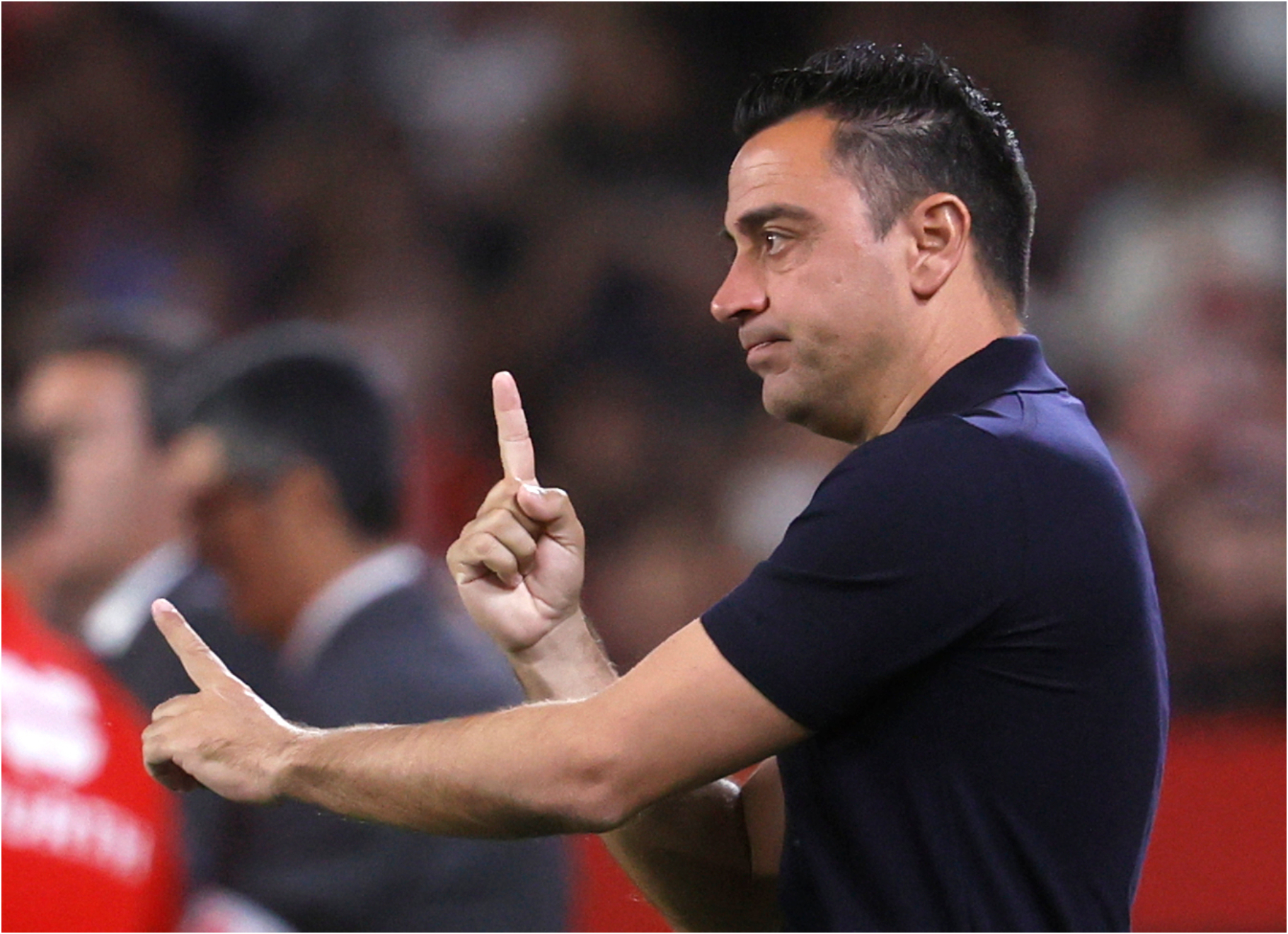 Xavi, con el Barça.