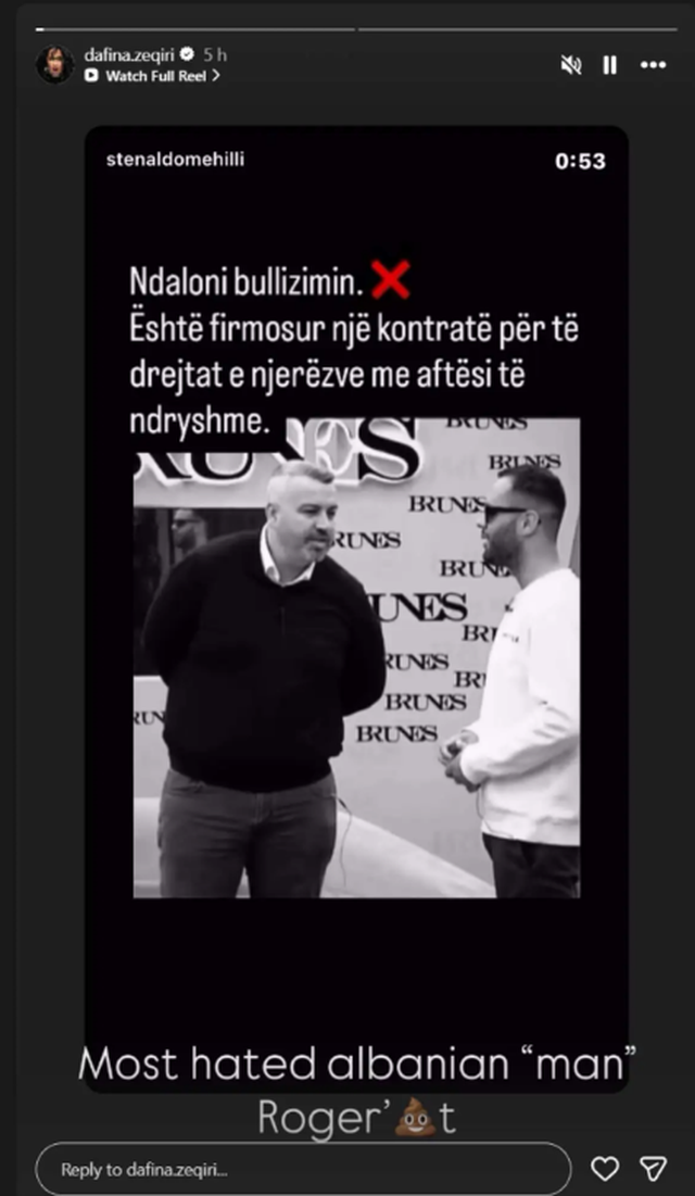 FOTO/ Dafina Zeqiri: “Mashkulli” shqiptar më i urryer, Rogerti!