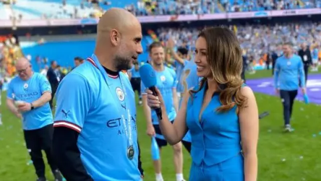 Natalie Pike, la presentadora de televisión con la que Pep Guardiola ha  entablado "una estrecha amistad", según la prensa inglesa