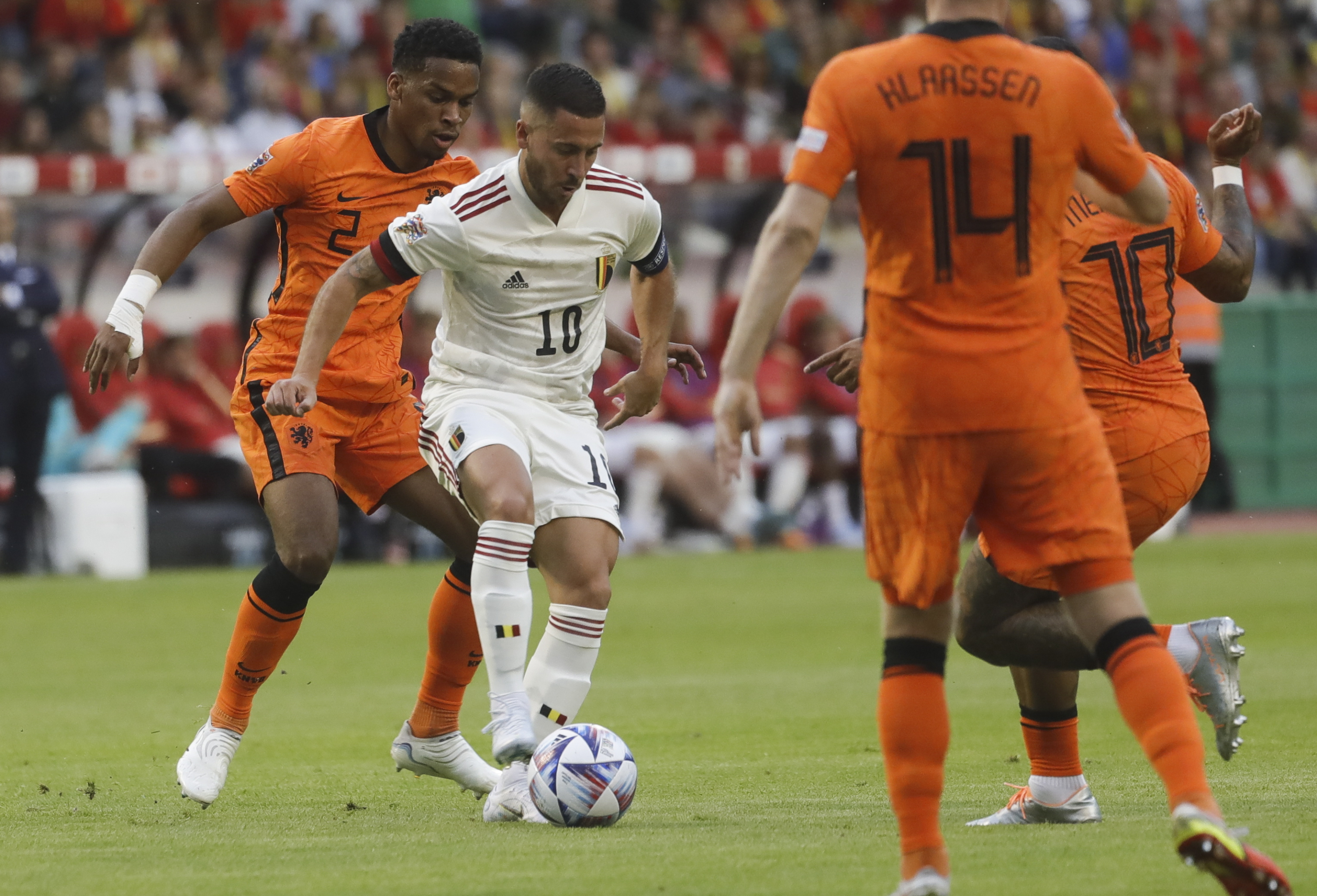 Eden Hazard en la Nations League de 2022.