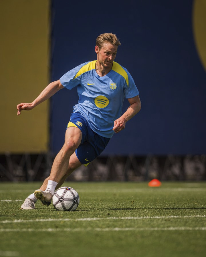 De Jong, en un entrenamiento.