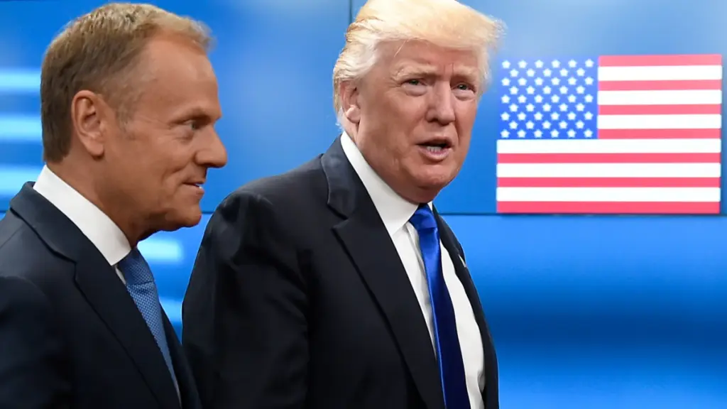 Kryeministri i Polonisë, Donald Tusk, dhe presidenti amerikan, Donald Trump. Fotografi nga arkivi.