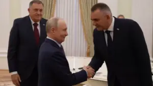 Millorad Dodik, Vladimir Putin dhe Savo Miniq në Moskë, 29 shtator 2026
